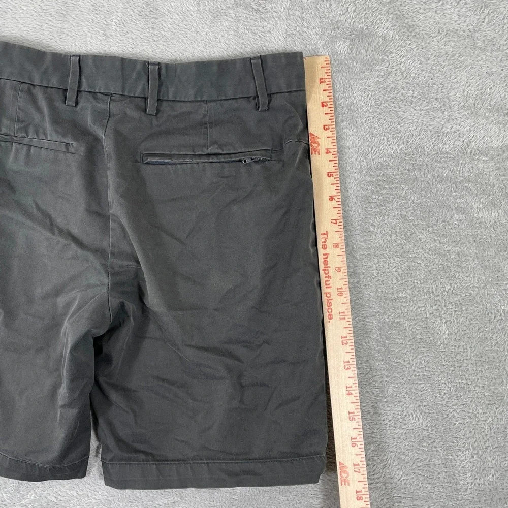 Banana Republic Aiden Short Mens 30 Gray Chino Cotton Stretch Casual Preppy Slim